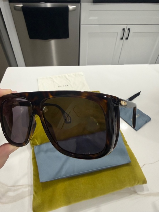 New with receipt Gucci 62mm Shield Aviator main image 14